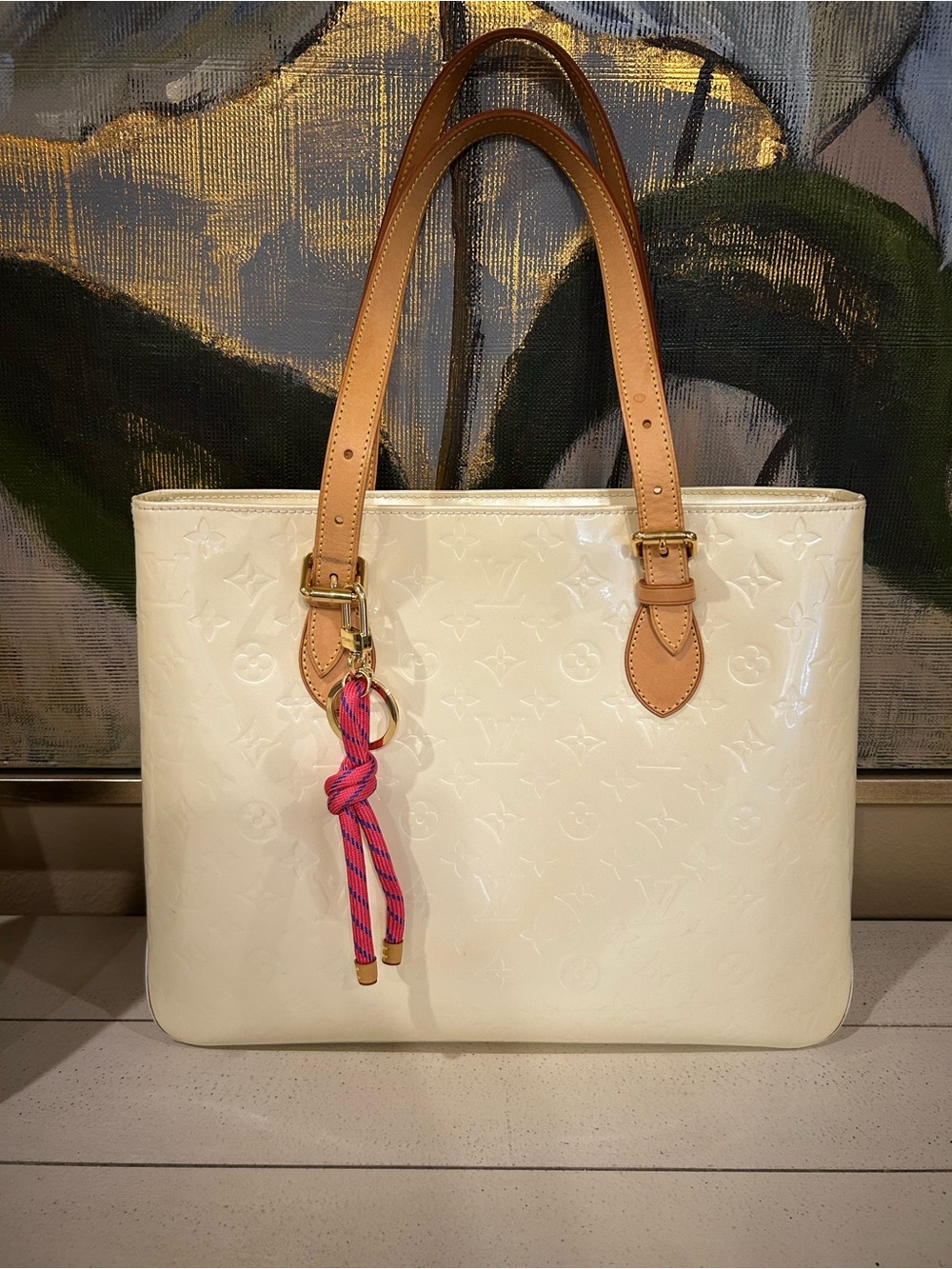 Louis Vuitton Perle Monogram Vernis Brentwood Bag